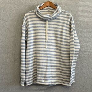Chaps Cowl Neck Striped Sweater Size Medium